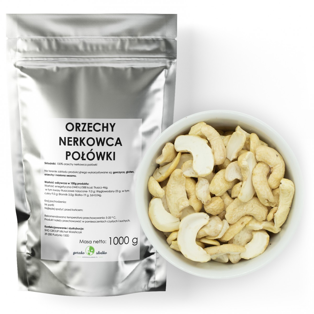 Orzechy nerkowca połówki